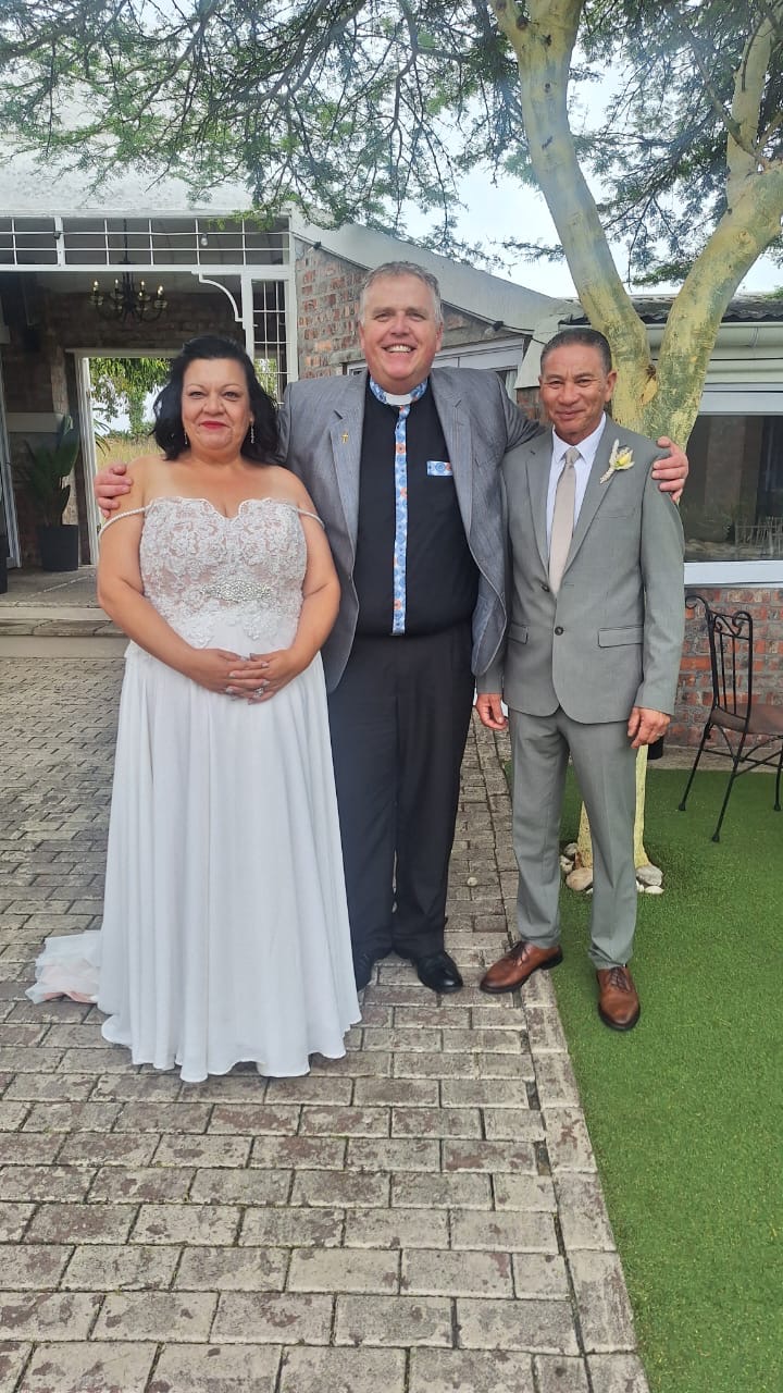Wedding ceremony by Dr. Gerrit Rademeyer in Noupoort